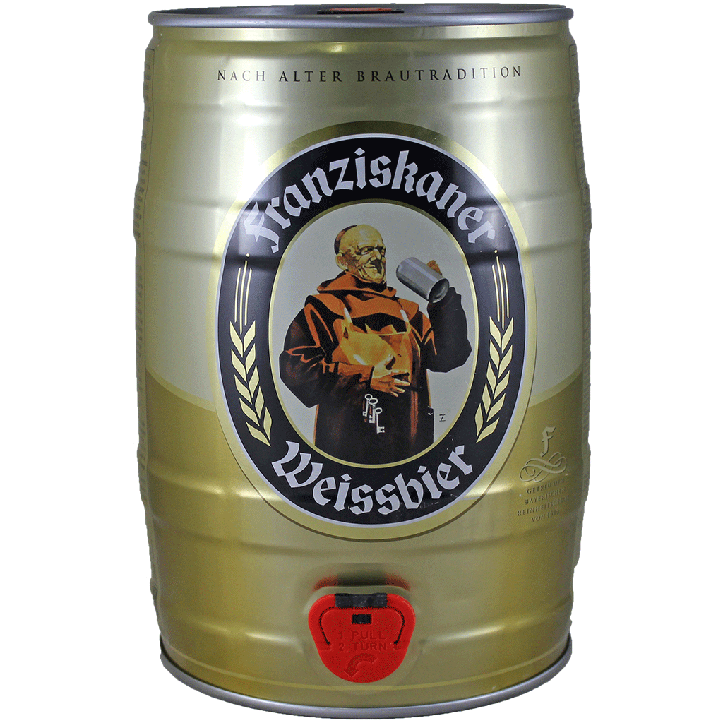 Пиво 5 литров купить спб. Пиво Franziskaner 5l. Franziskaner пиво бочонок 5. Franziskaner пиво 5 л. Пиво Францисканер в бочонке.